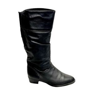 SELECTION COLLEGE Leather Tall Waterproof Winter Boot Black 8.5